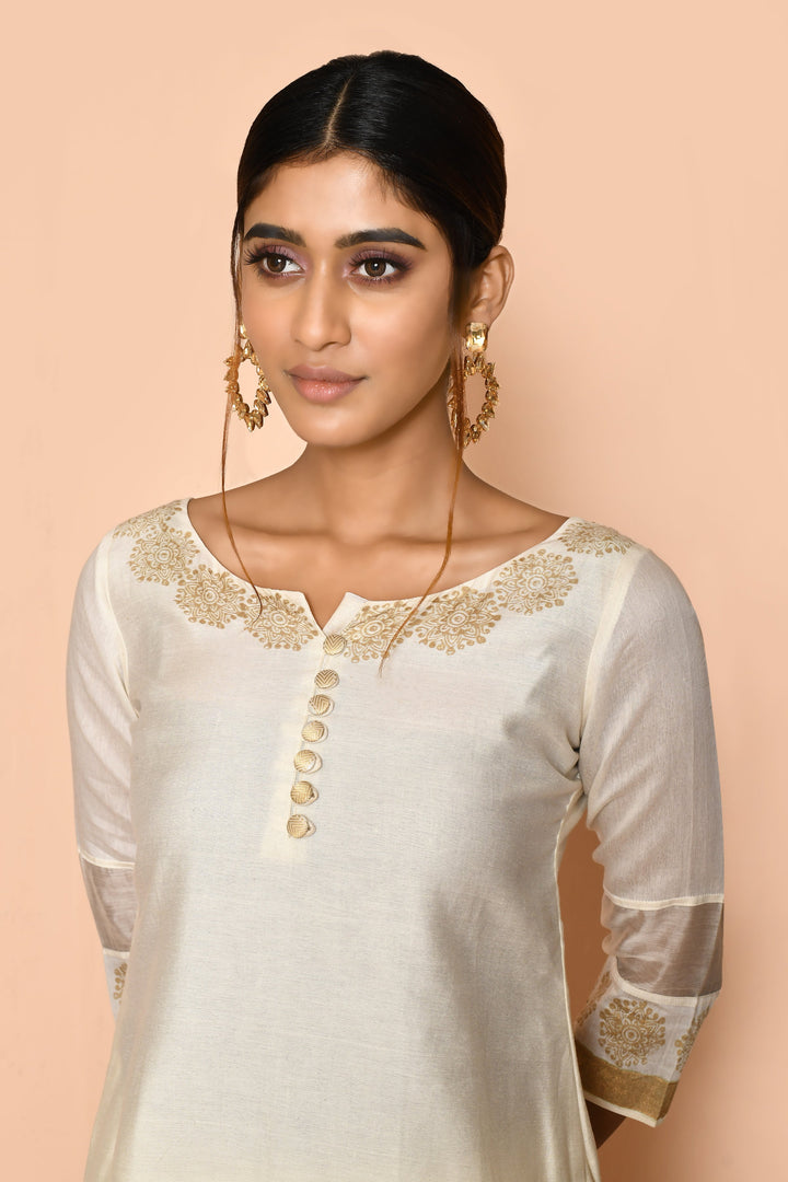 ZERESOUQ-Ayoola-Flora-Ivory-Maheshwari-Silk-Kurta-Set
