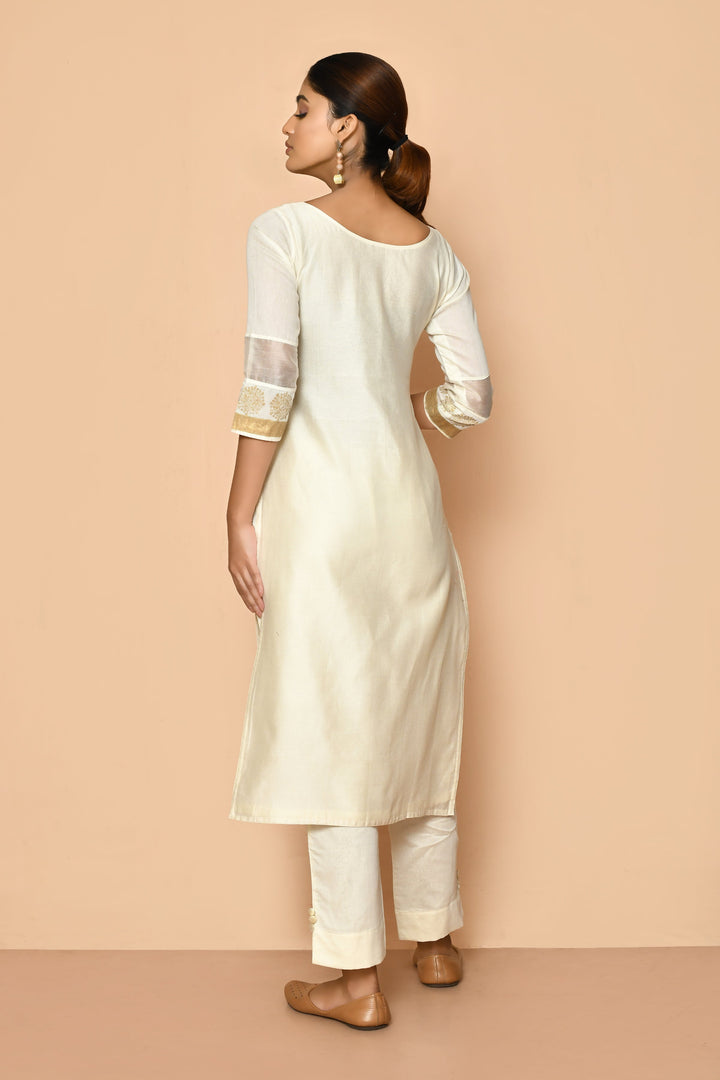 ZERESOUQ-Ayoola-Flora-Ivory-Maheshwari-Silk-Kurta-Set