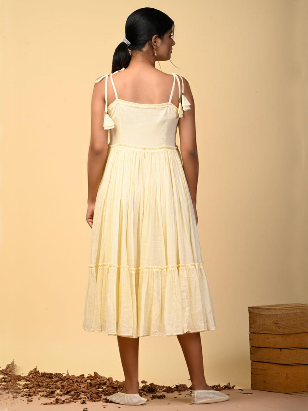 Banana-Bells-Yellow-Tiered-Dress