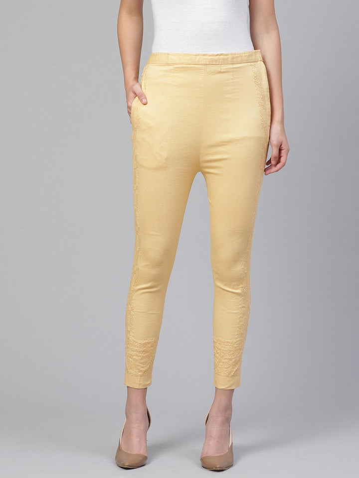Beige-Lucknow-Chikankari-Sustainable-Trousers
