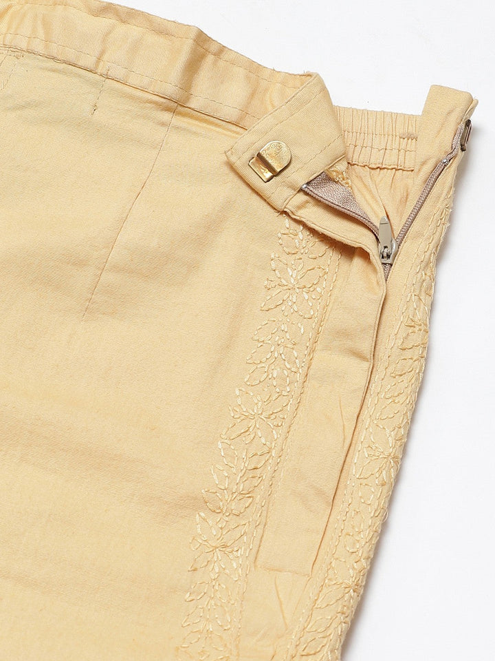 Beige-Lucknow-Chikankari-Sustainable-Trousers