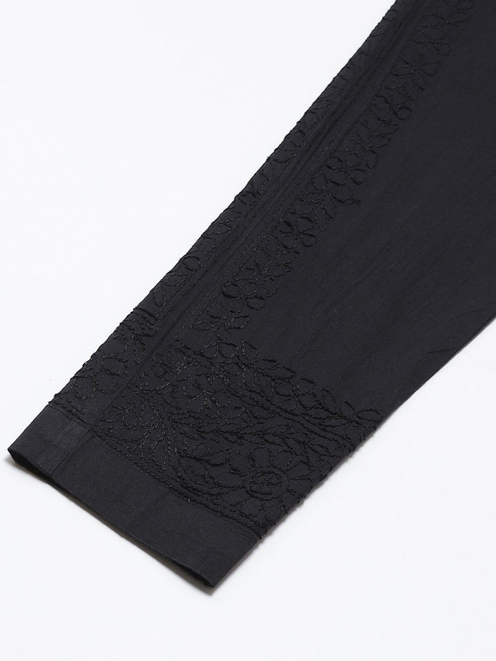 Black-Lucknow-Chikankari-Sustainable-Trousers