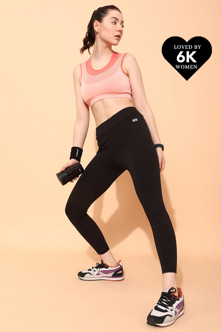 Black Snug-Fit High-Rise Active Tights
