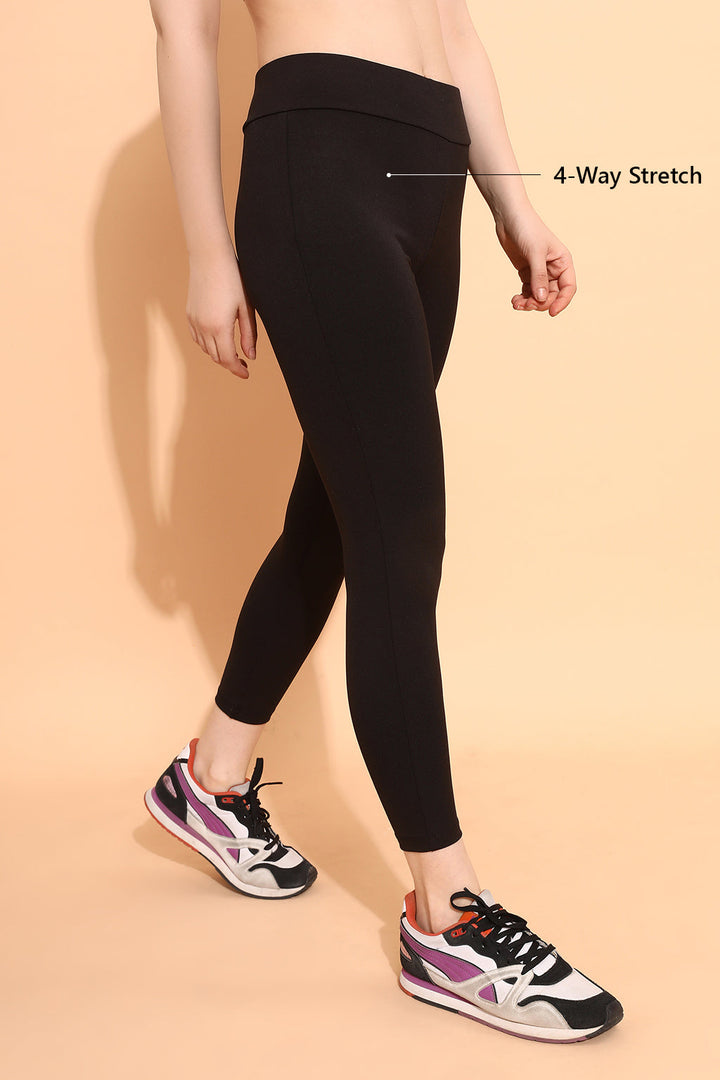 Black Snug-Fit High-Rise Active Tights