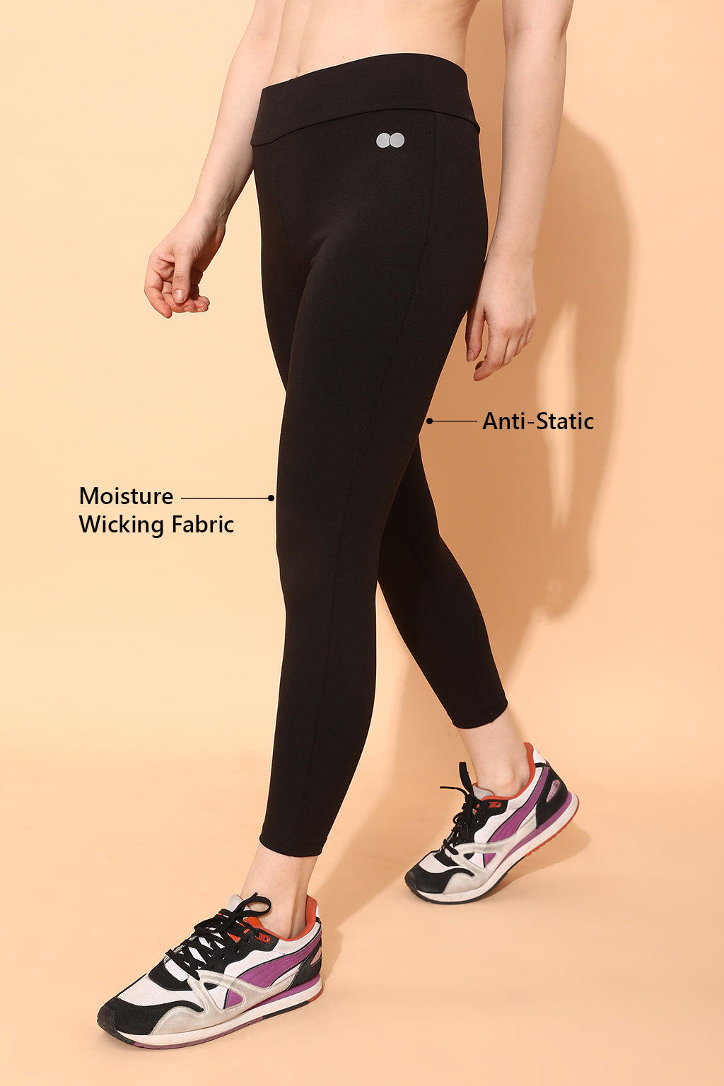 Black Snug-Fit High-Rise Active Tights