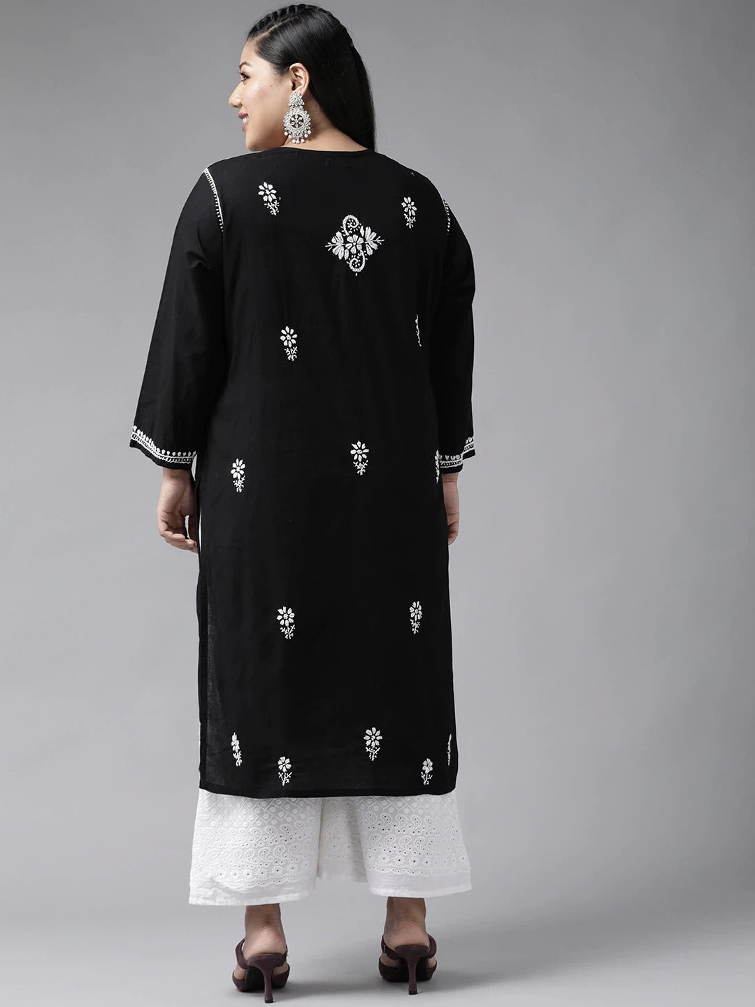 Black-Cotton-Lucknow-Chikan-Kurta