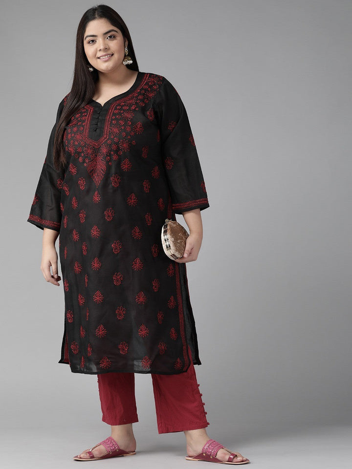 Black-Cotton-Lucknow-Chikan-Kurta