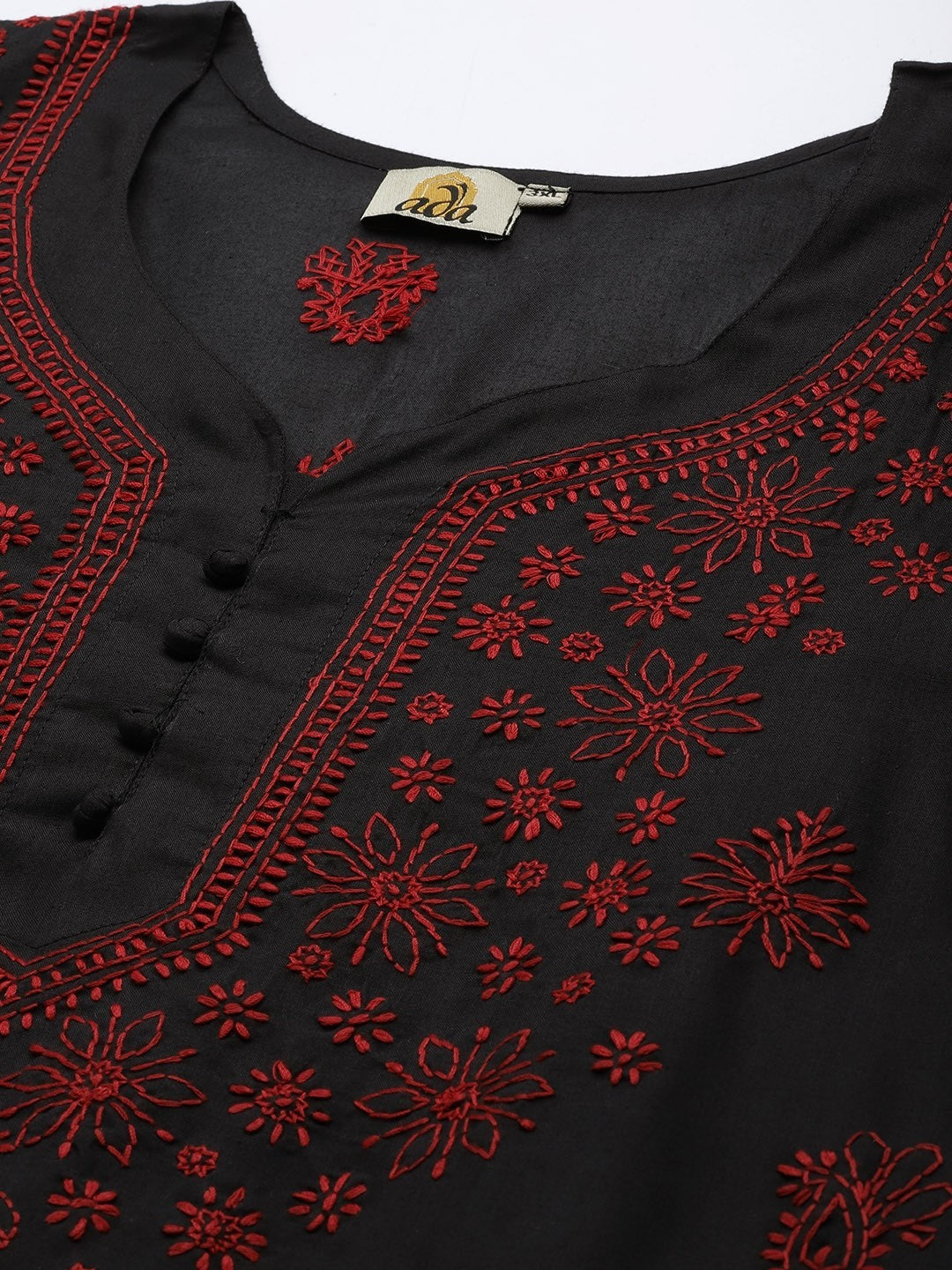 Black-Cotton-Lucknow-Chikan-Kurta