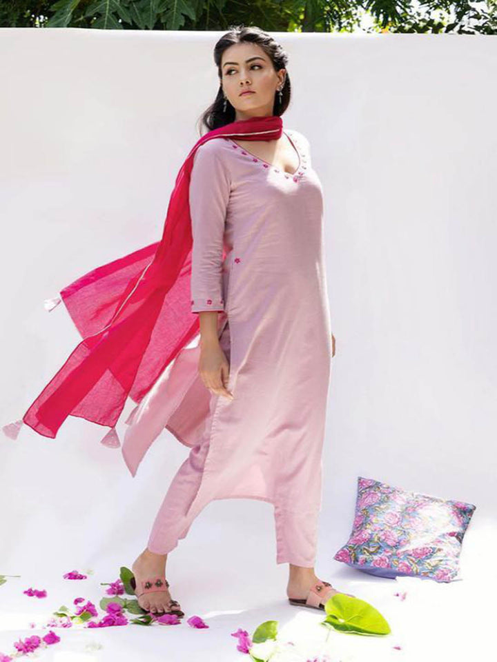 Gulabi-Straight-Kurta-And-Pants-(Set-Of-3)