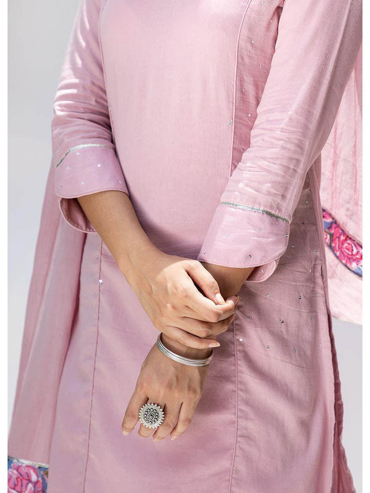 Gulabi-Sequence-Kurta-&-Pant-Set-(Set-Of-3)
