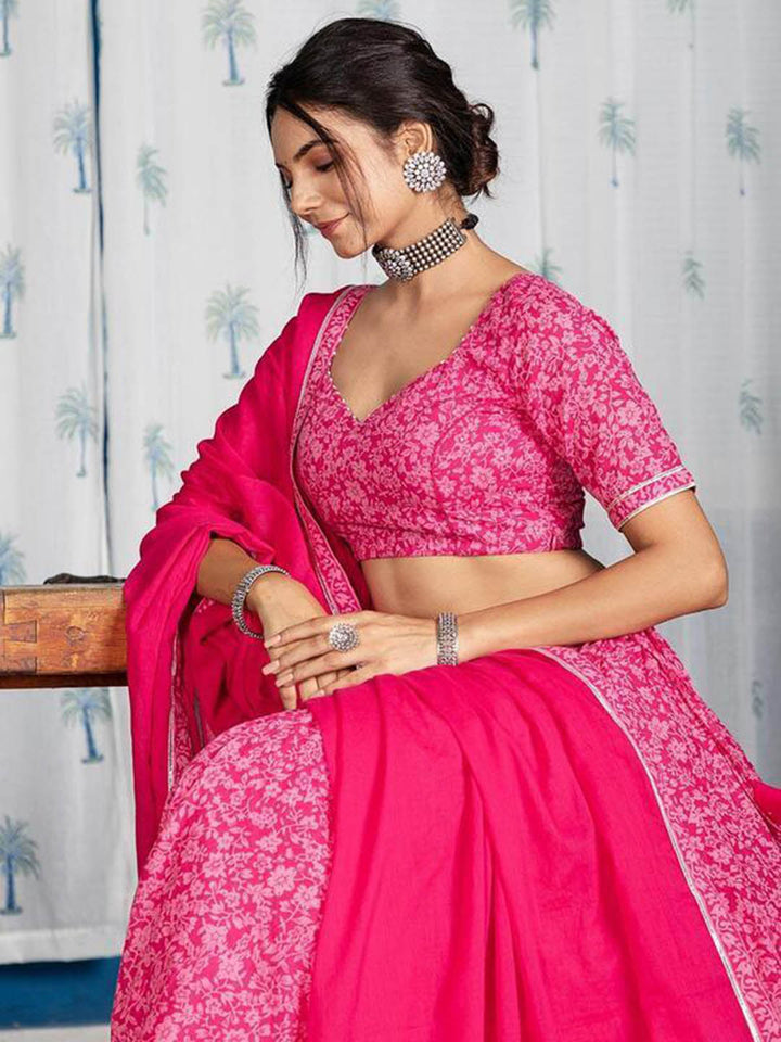 Moh-Pink-Skirt-And-Top-(Set-Of-3)