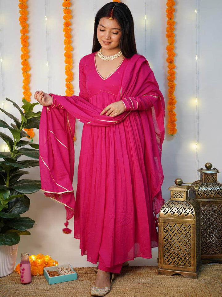 Rani-Gathered-Anarkali-Set-(Set-Of-3)