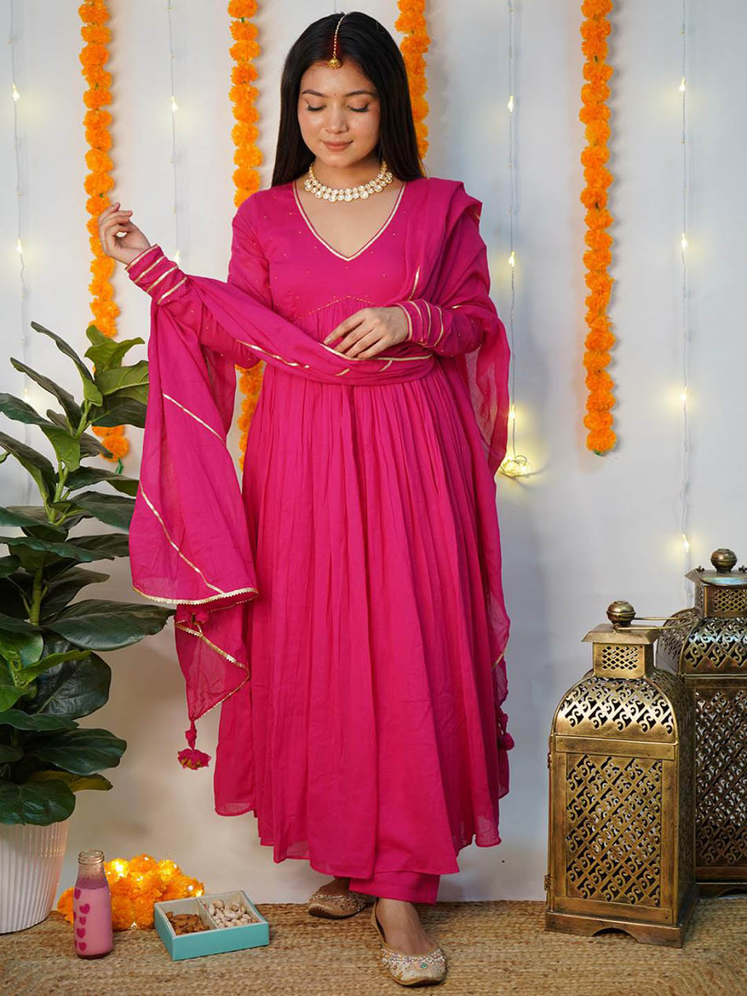 Rani-Gathered-Anarkali-Set-(Set-Of-3)