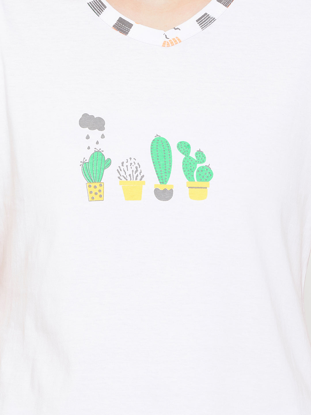 Cool Cactus Top & Capri Set In White