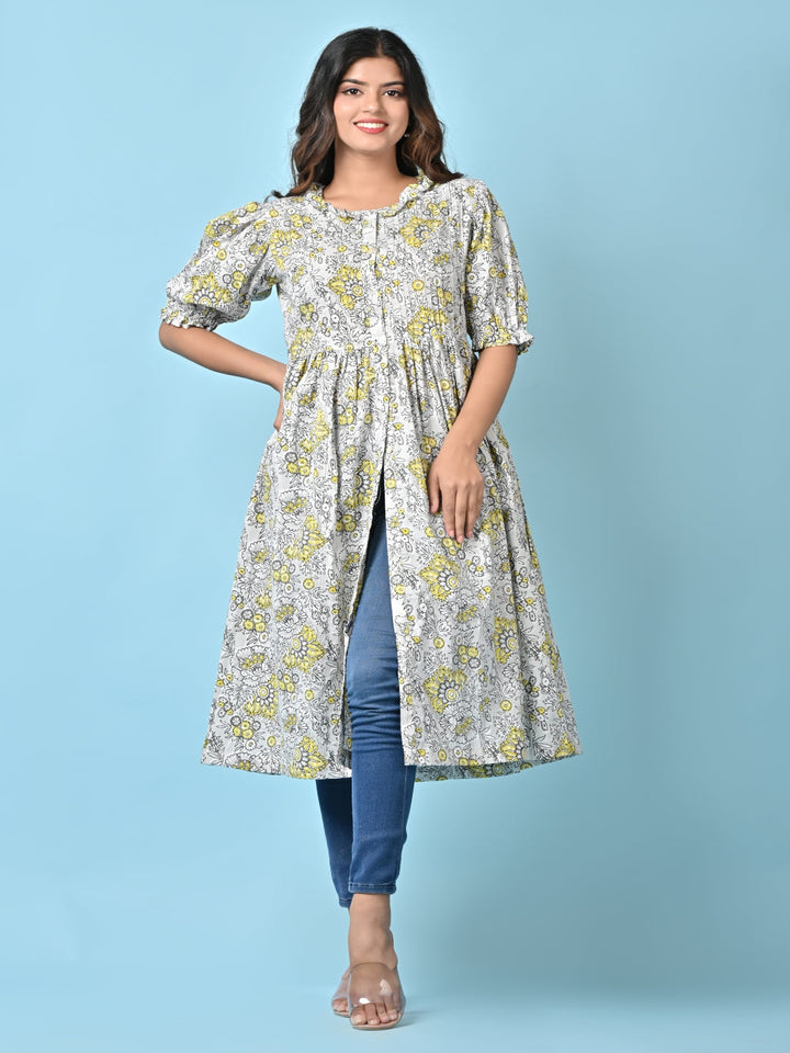 Corn & Grey Baby Dress