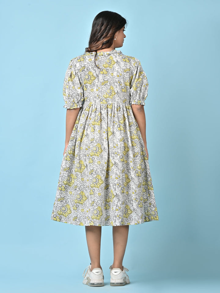 Corn & Grey Baby Dress