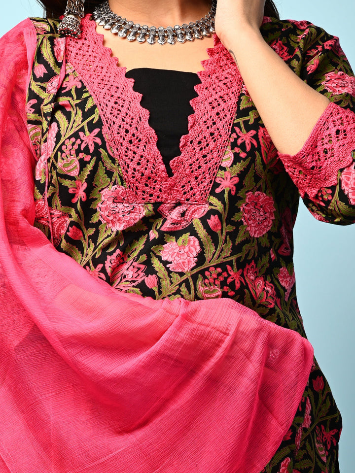 Ebony & Hot Pink Full Suit Set