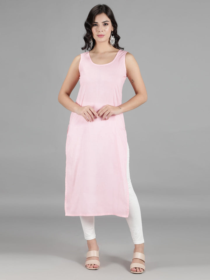 Embroidered-Pink-Lucknowi-Chikan-Kurti