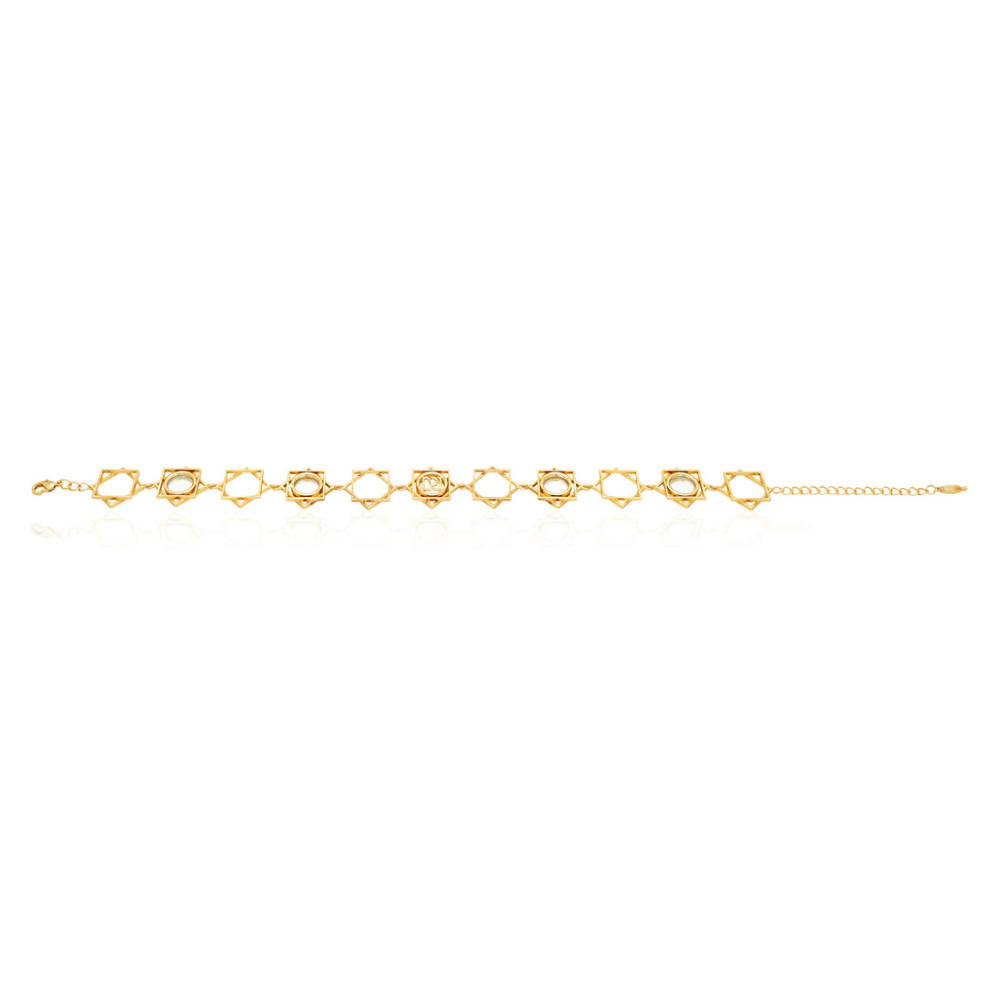Floret Mirrored Gold Finished Choker