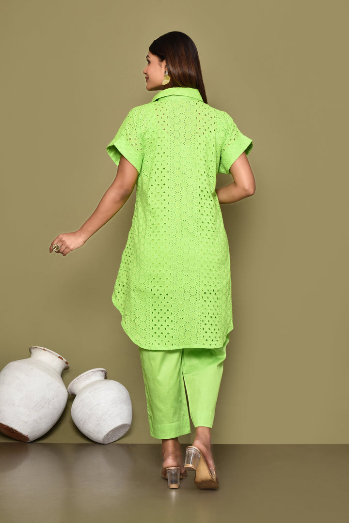 ZERESOUQ-Fluroscent-Green-Schiffli-Shirt-And-Pant-Co-Ord-Set-With-Slip