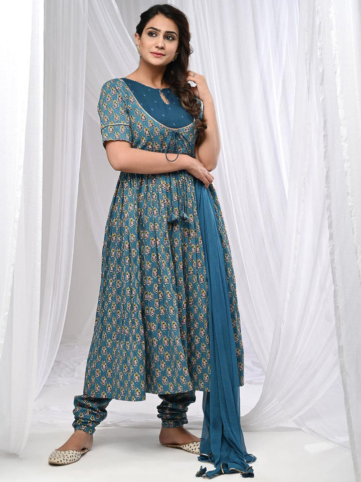 Fulwari-Blue-Anarkali-Kurta-Set-With-Dupatta