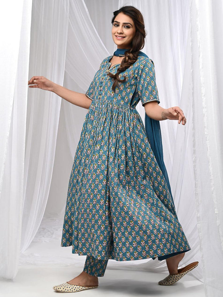 Fulwari-Blue-Anarkali-Kurta-Set-With-Dupatta
