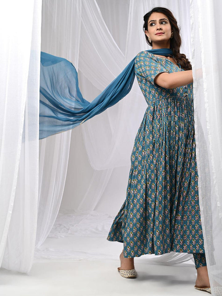 Fulwari-Blue-Anarkali-Kurta-Set-With-Dupatta