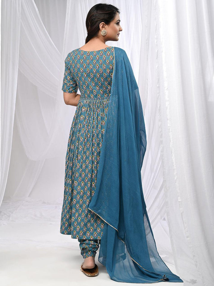 Fulwari-Blue-Anarkali-Kurta-Set-With-Dupatta