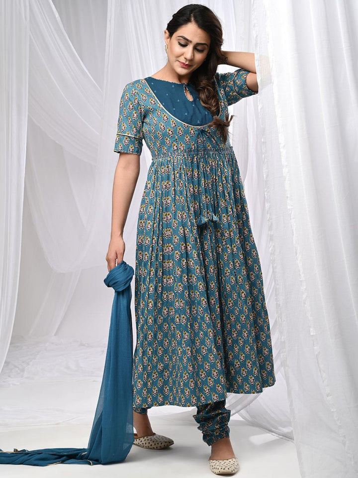 Fulwari-Blue-Anarkali-Kurta-Set-With-Dupatta