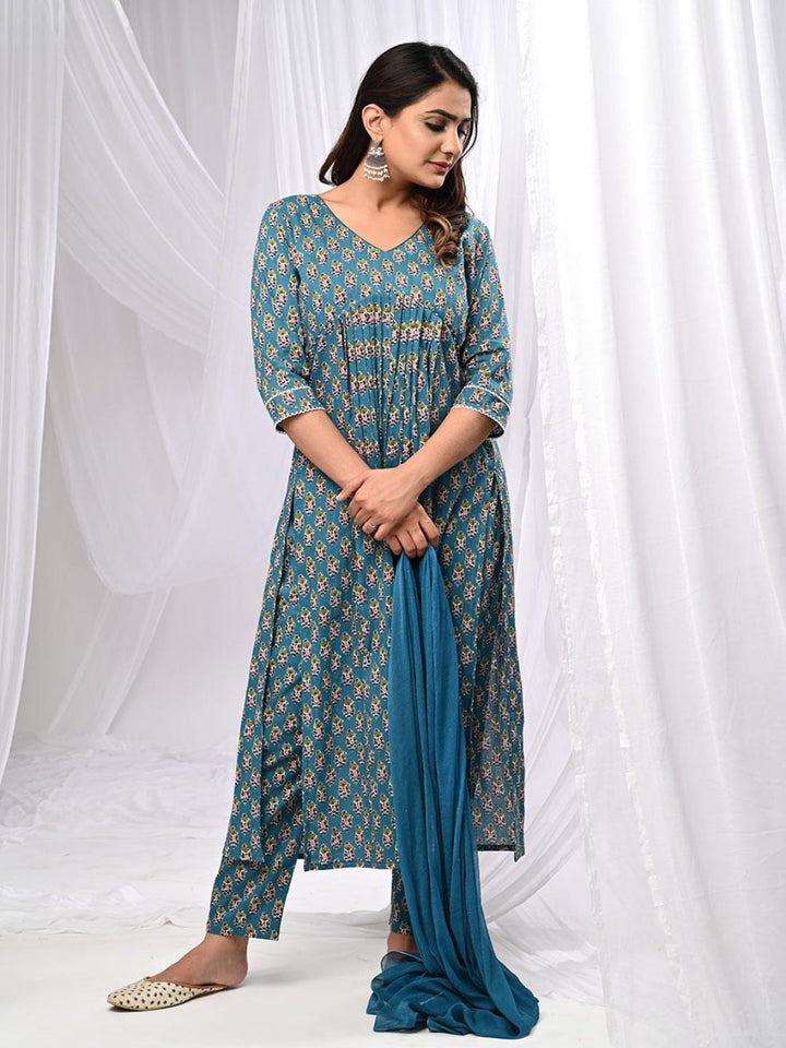 Fulwari-Blue-Cross-Kurta-Set-With-Dupatta