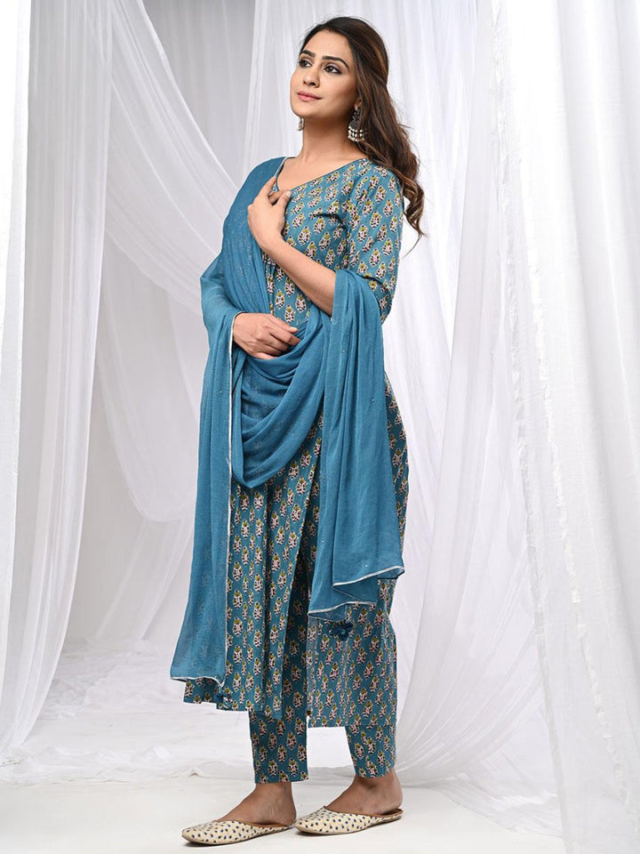 Fulwari-Blue-Cross-Kurta-Set-With-Dupatta
