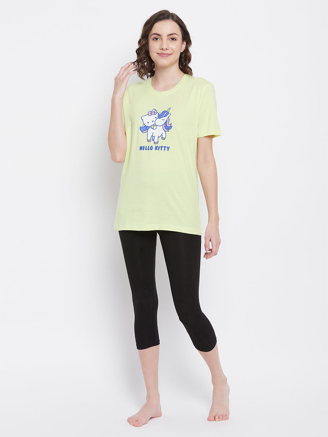 Graphic-Print-Sleep-T-Shirt-In-Light-Yellow