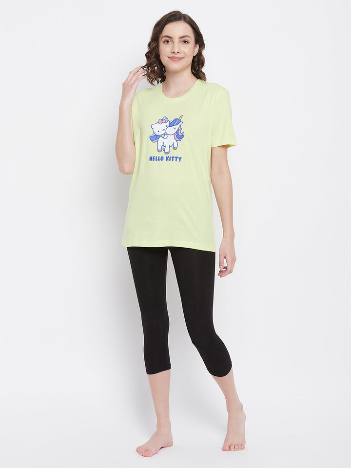 Graphic-Print-Sleep-T-Shirt-In-Light-Yellow
