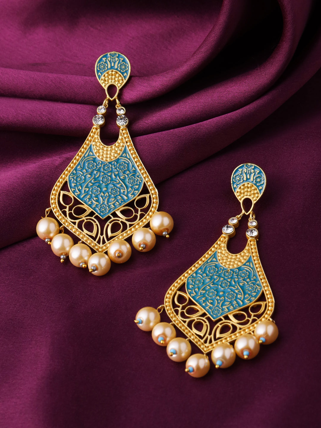 Green-Gold-Matte-Brass-Drop-&-Danglers
