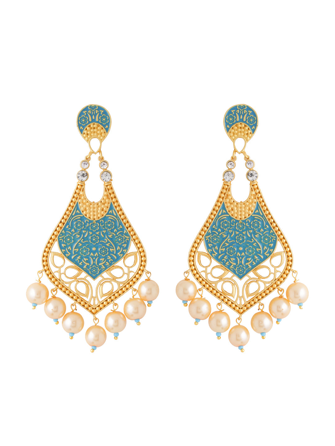 Green-Gold-Matte-Brass-Drop-&-Danglers