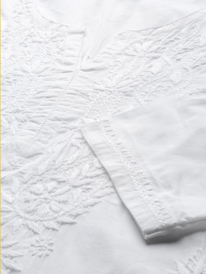 Hand-Embroidered-White-Chikan-Top