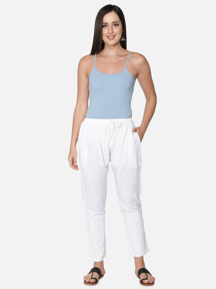 Hand-Embroidered-White-Cotton-Palazzo