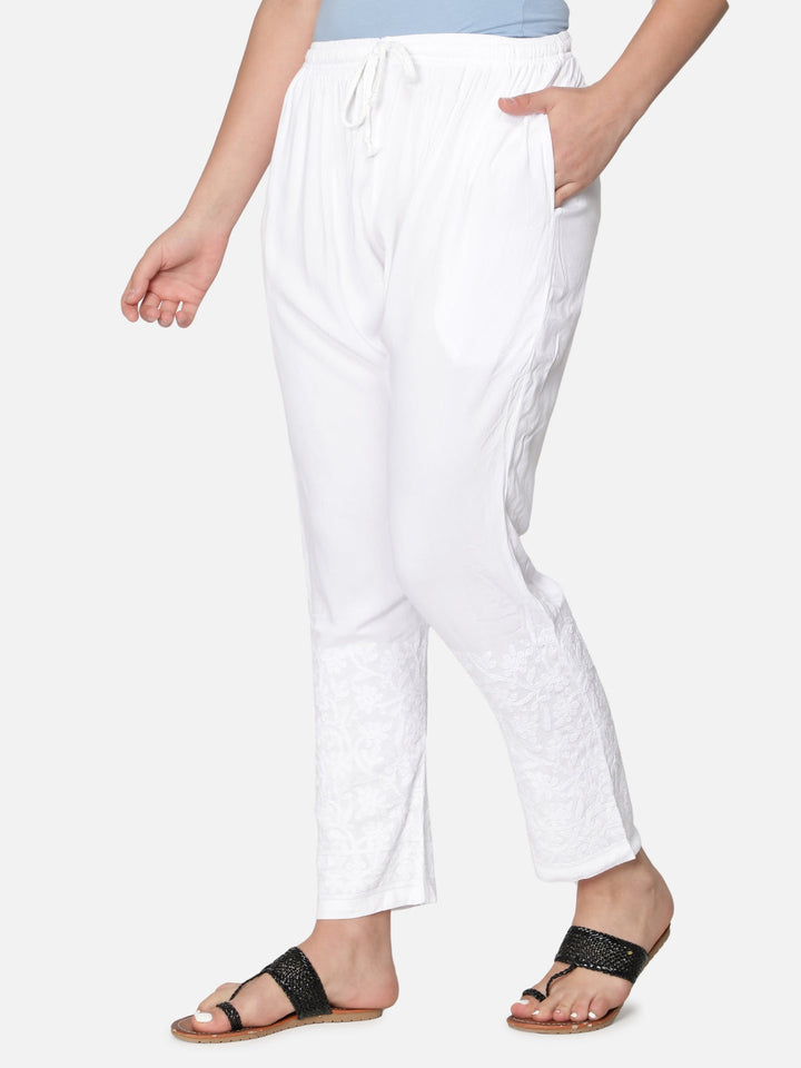Hand-Embroidered-White-Cotton-Palazzo