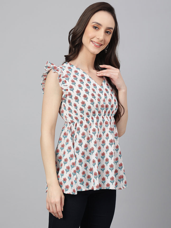 ZERESOUQ-White-Cotton-Floral-Printed-Flirty-Sleeve-Top