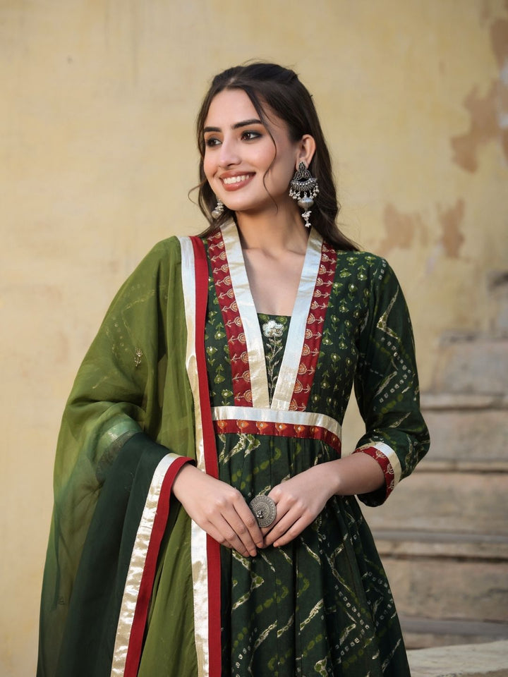 Kamangari-Moss-Green-Anarkali-Suit-&-Dupatta