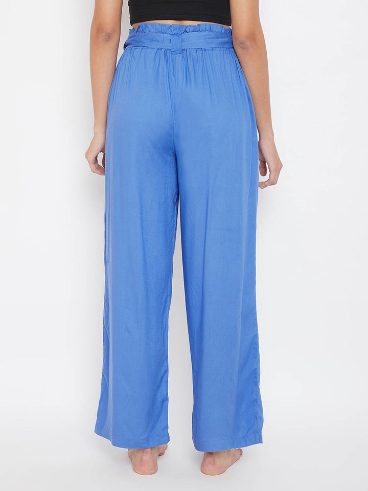 Chic Basic Wide Leg Pants In Blue