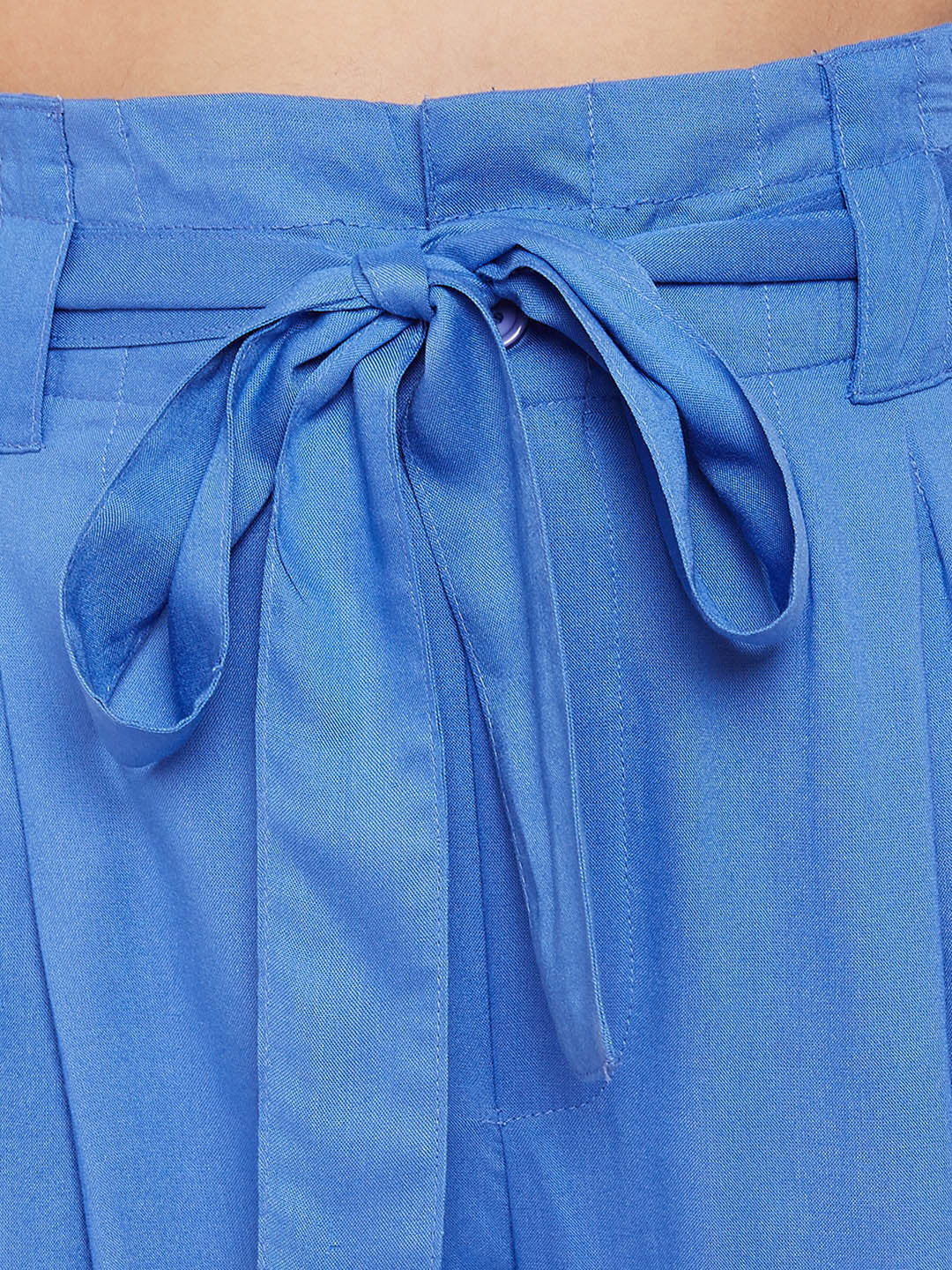 Chic Basic Wide Leg Pants In Blue
