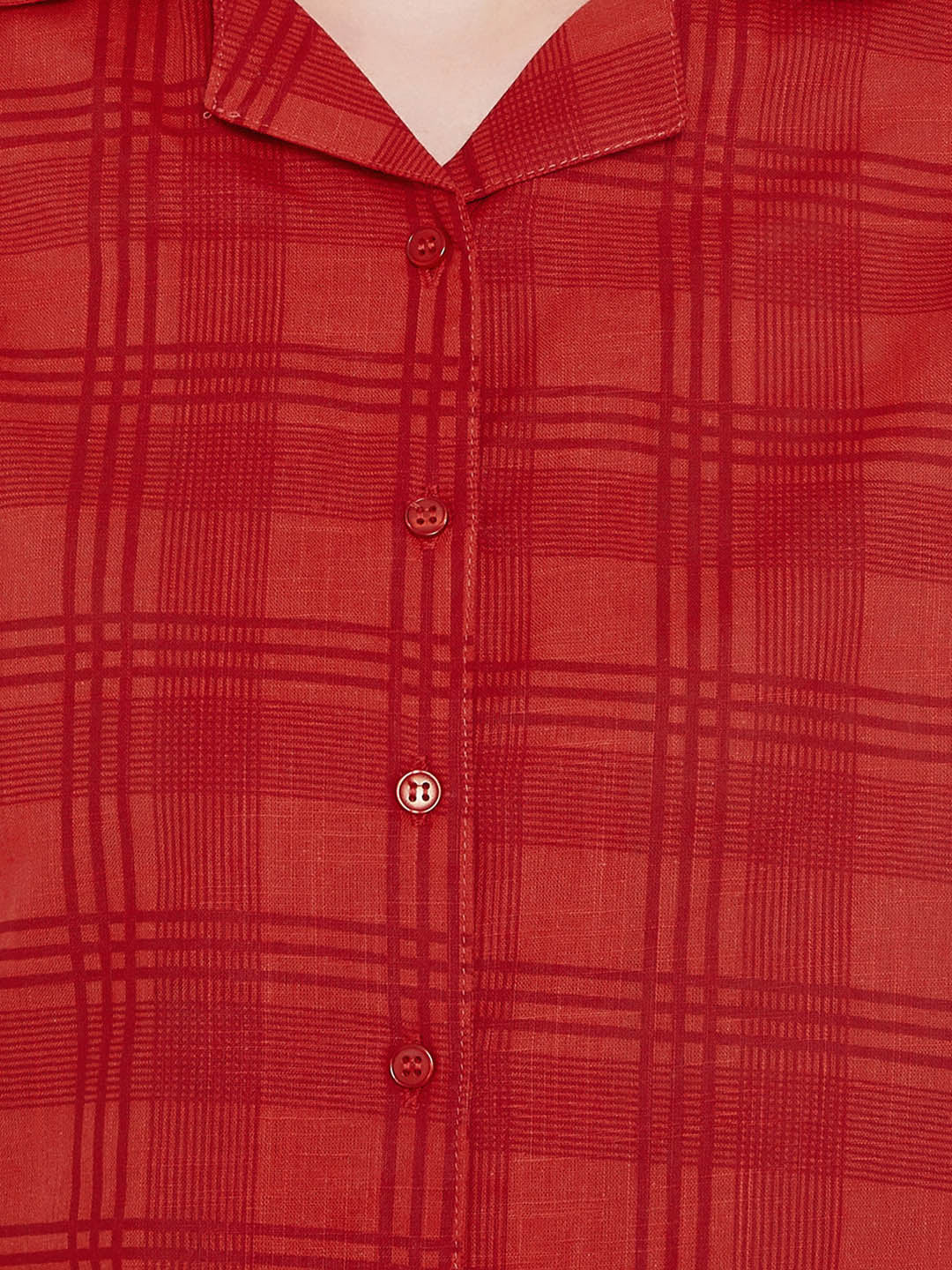 Classic Checks Shirt & Pyjama In Red