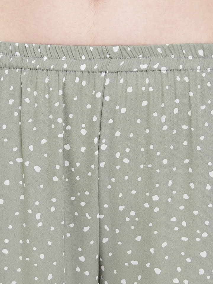 Print Me Pretty Shirt & Pyjama In Sage Green