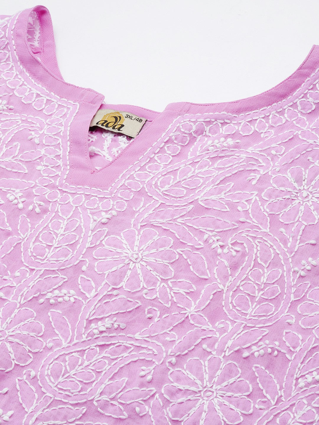 Lavender Georgette Chikankari Tunic Kurta