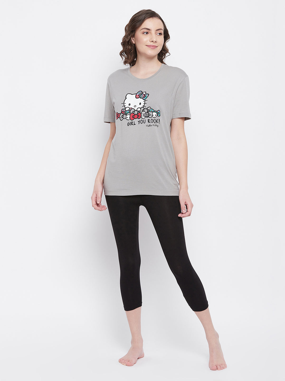 Light-Grey-Graphic-Print-Sleep-T-Shirt