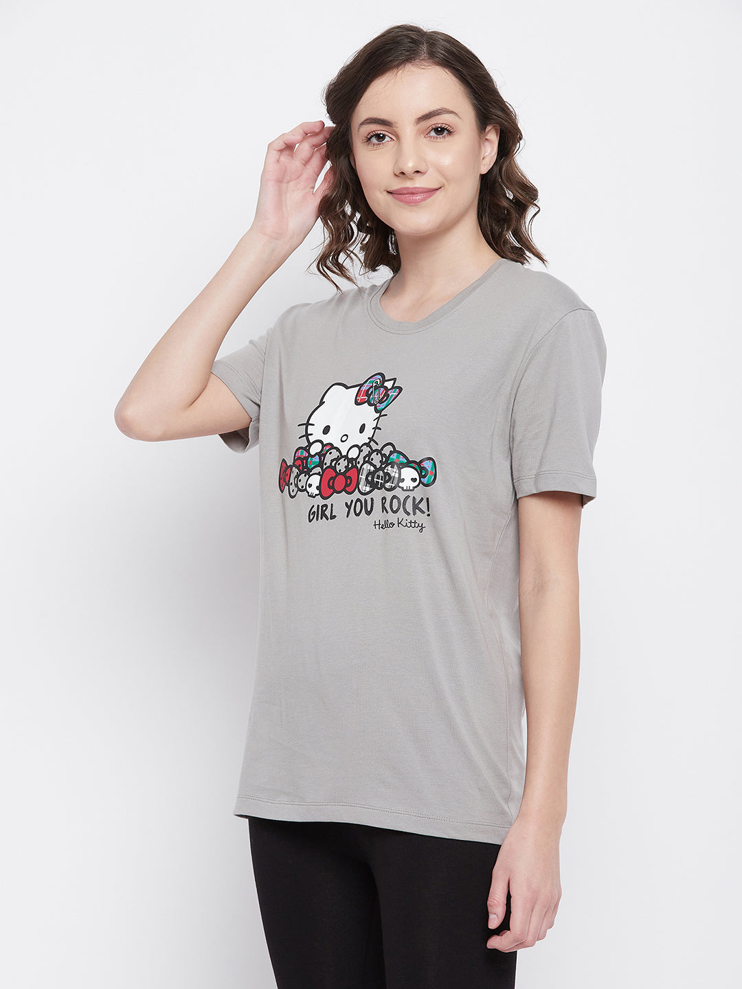 Light-Grey-Graphic-Print-Sleep-T-Shirt