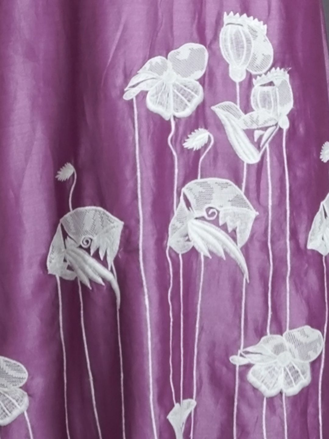 Lilac-Silk-Kurta-With-White-Scallop-Pants