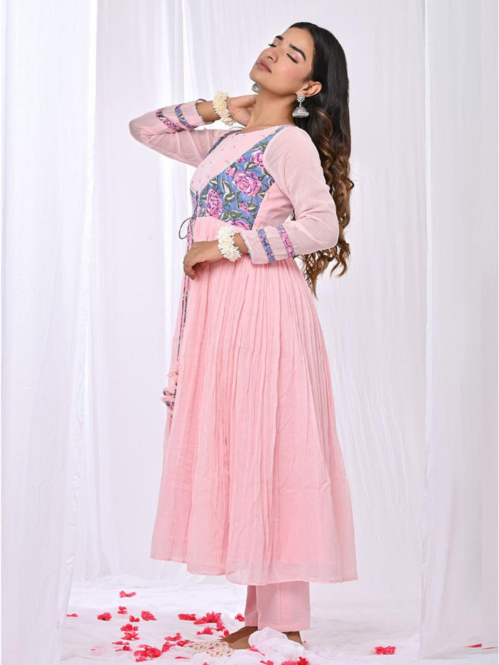 Manika-Pink-Gathered-Anarkali-Set-Of-3