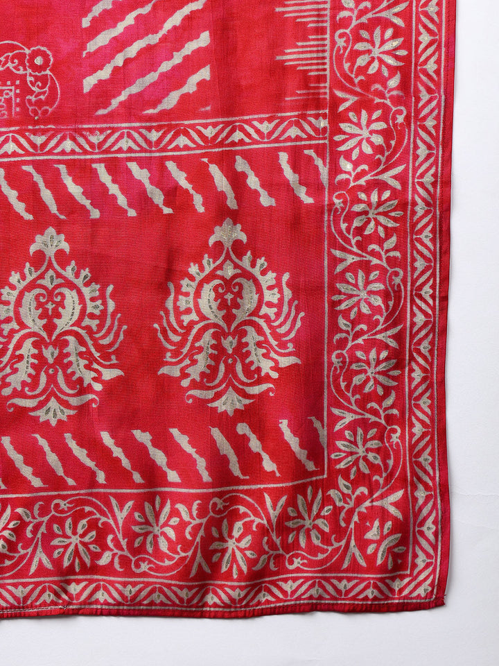ZERESOUQ-Maroon-Polyester-Ethnic-Motifs-Printed-Straight-Kurta-Trouser-With-Dupatta